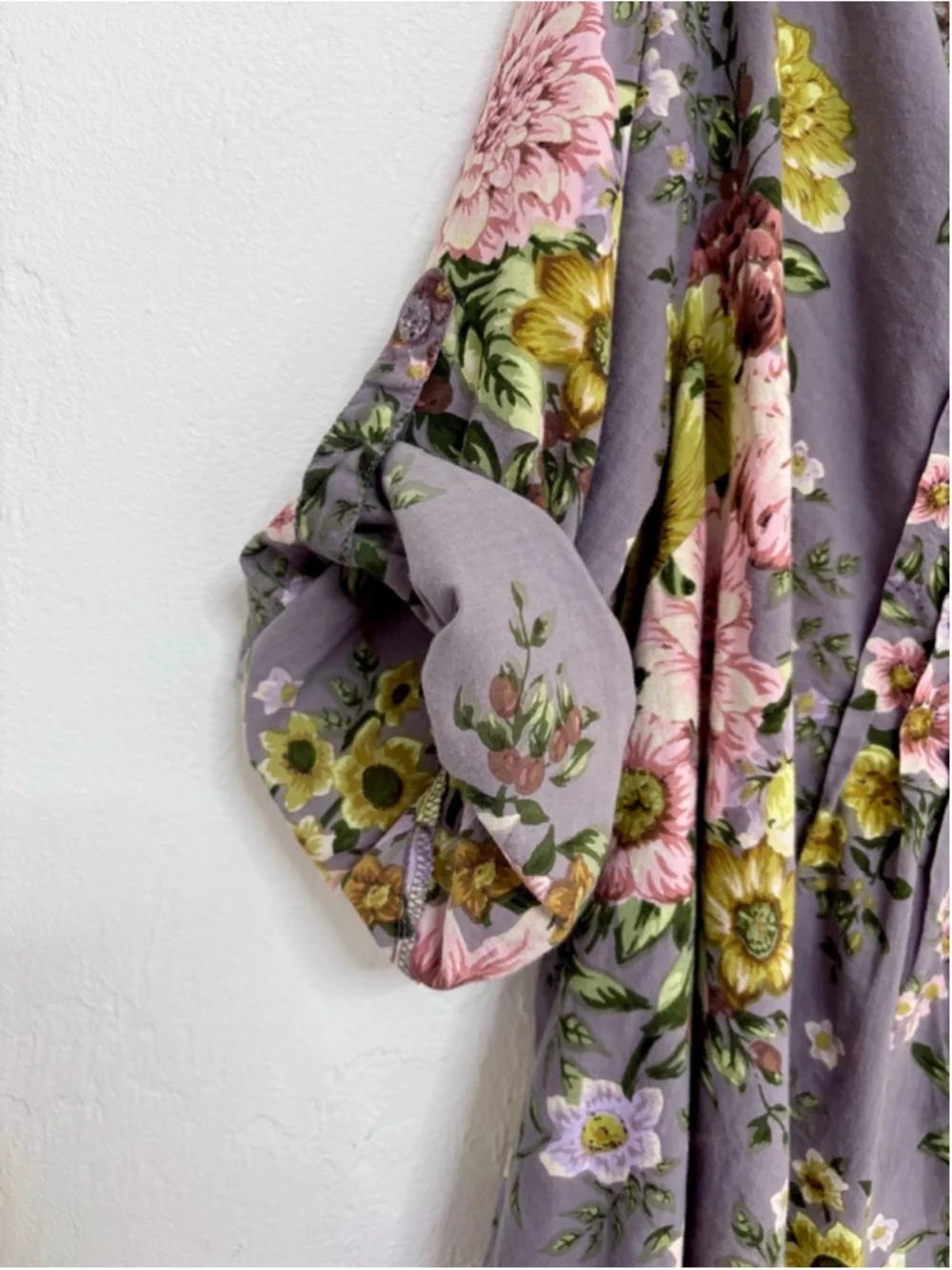 Women's denim24/7 Purple Floral Tunic Top Plus Size 24W Cotton - Picture 8 of 9